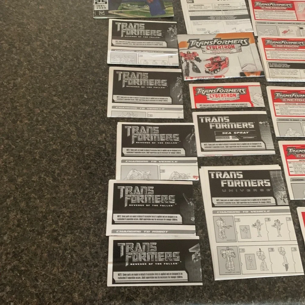 Transformers‎ Instruction Manual Lot w/ Comic Cybertron Energon Universe Vintage